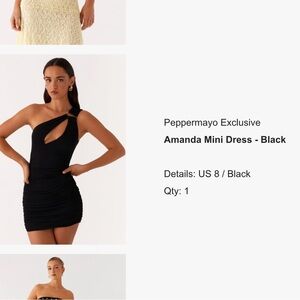 Peppermayo Black Amanda Mini Dress
